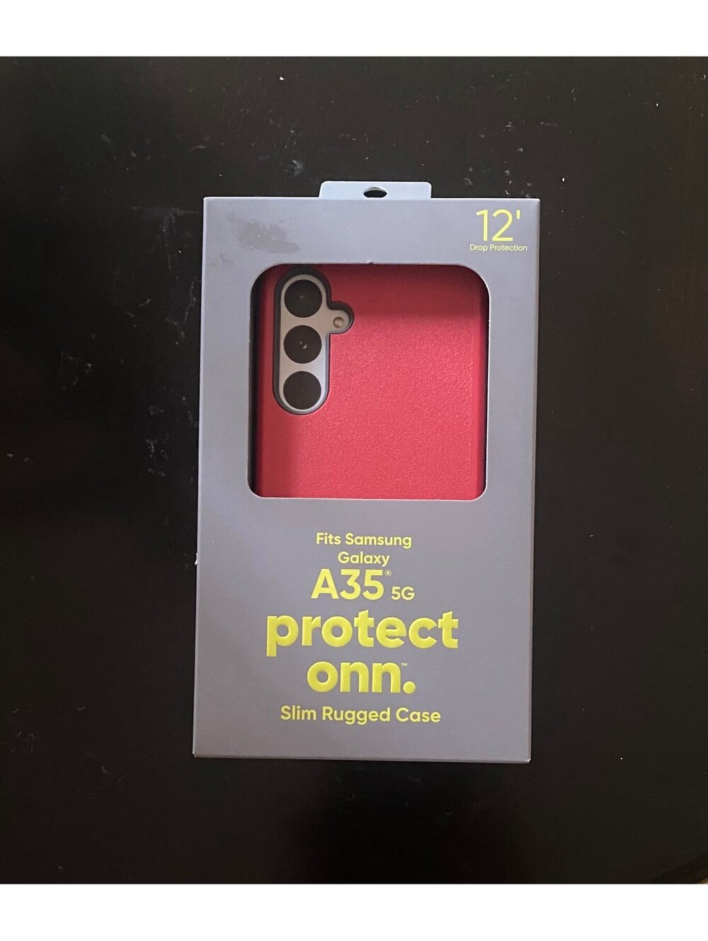 Onn Slim Rugged Case for Samsung Galaxy A35 5G Red